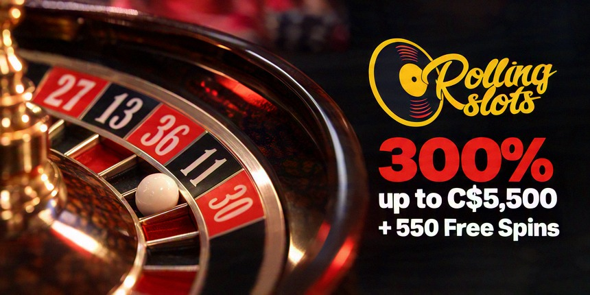 Live casino Rolling Slots 300% up to C$5,500 + 550 Free Spins