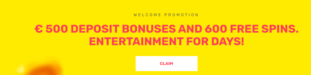 JustSpin Casino Welcome Bonus